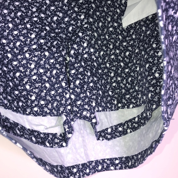 Women's DOCKERS Stretch Twill Navy Blue Lobster Print Short Skorts Size 14 - Picture 3 of 10